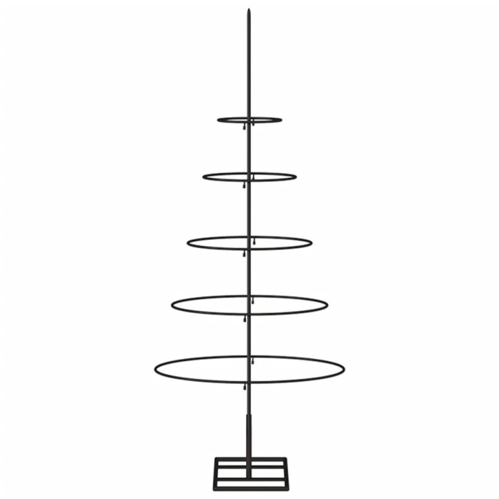 Metalinė Kalėdų eglutė, juodos spalvos, 90 cm