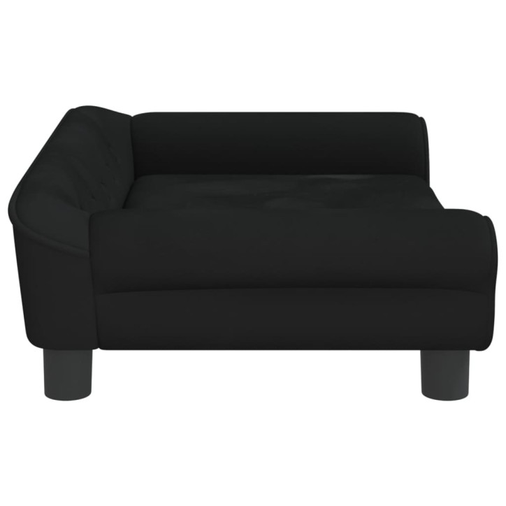 Vaikiška sofa, juodos spalvos, 70x45x26cm, aksomas