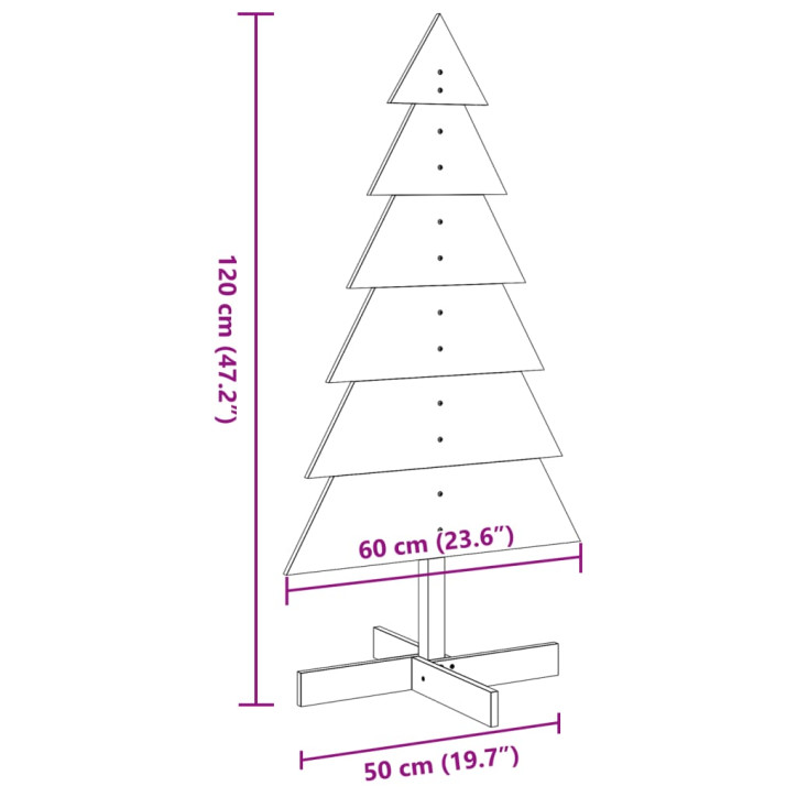 Medinė Kalėdų eglutė, 120cm, pušies medienos masyvas