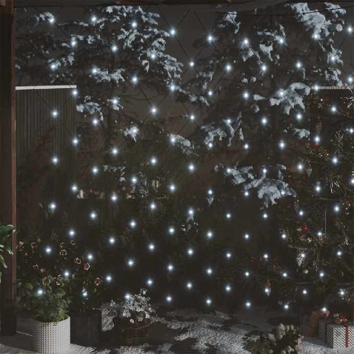 Kalėdinių lempučių tinklas, 3x2m, 204 šaltos baltos LED