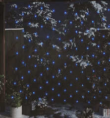 Kalėdinių lempučių tinklas, 4x4m, 544 mėlynos LED