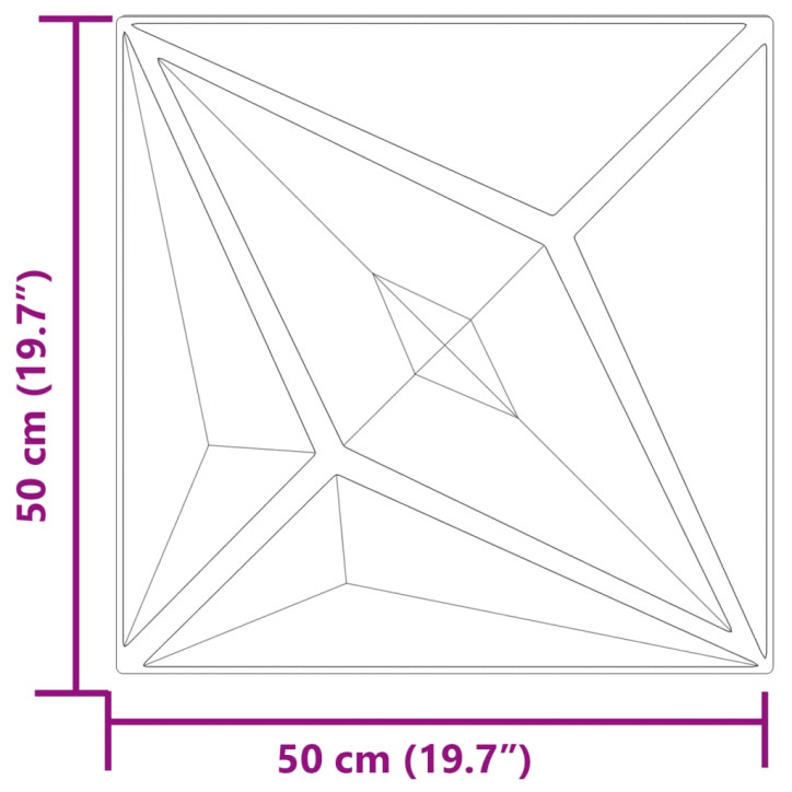 Sienų plokštės, 12vnt., pilkos, 50x50cm, XPS, 3m², žvaigždžių