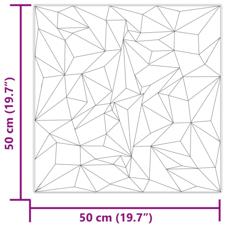 Sienų plokštės, 48vnt., betono, 50x50cm, XPS, 12m², ametisto