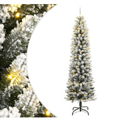 Dirbtinė Kalėdų eglutė su 150 LED lempučių ir sniegu, 120cm