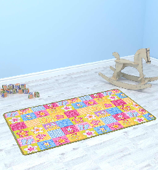 Žaidimų kilimėlis, kilp. pūkas, 67x120cm, drugelių raštas