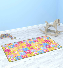 Žaidimų kilimėlis, kilp. pūkas, 133x180cm, drugelių raštas