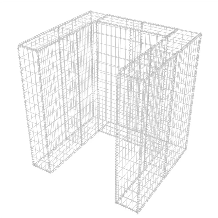 Gabionas 1 šiukšlių konteineriui, plienas, 110x100x120 cm