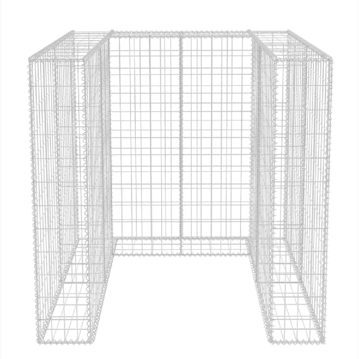 Gabionas 1 šiukšlių konteineriui, plienas, 110x100x120 cm