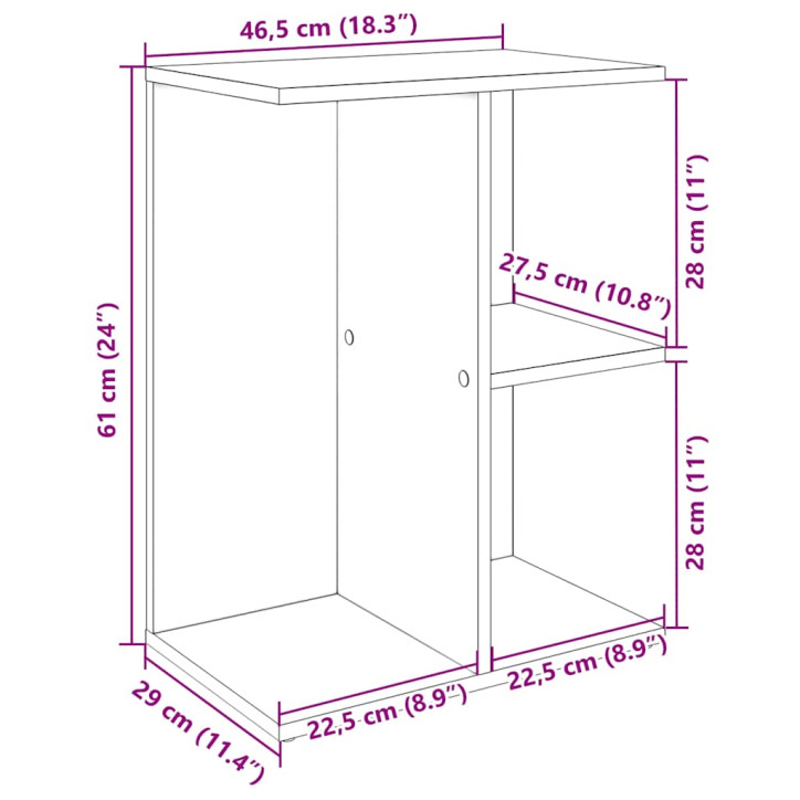 Naktinės spintelės, 2vnt., medienos, 46,5x29x61cm, mediena