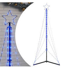 Šviečianti Kalėdų eglutė, 363 mėlynos LED, 182cm