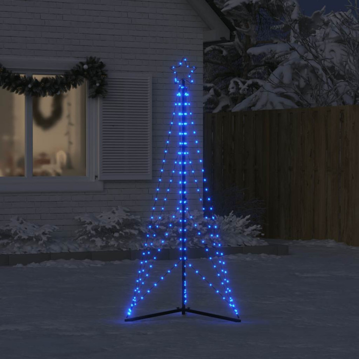 Šviečianti Kalėdų eglutė, 363 mėlynos LED, 182cm