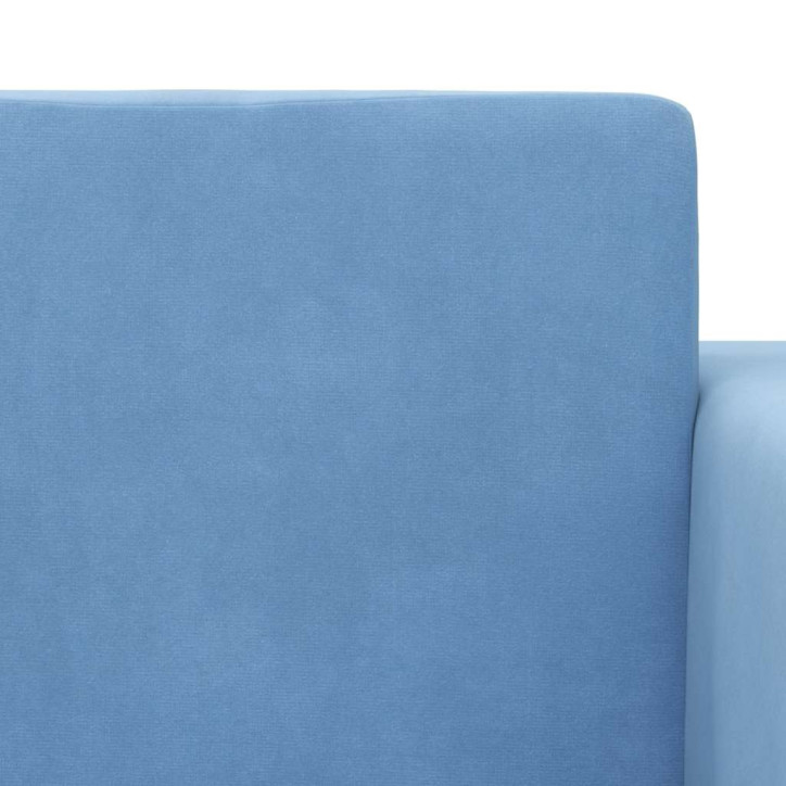 Vaikiška dvivietė sofa-lova, mėlynos spalvos, minkštas pliušas