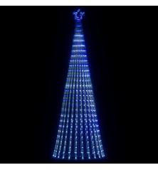 Šviečianti Kalėdų eglutė, 475 mėlynos LED, 247cm, kūgio formos