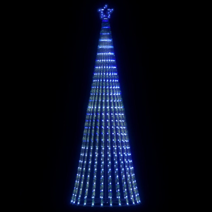 Šviečianti Kalėdų eglutė, 475 mėlynos LED, 247cm, kūgio formos