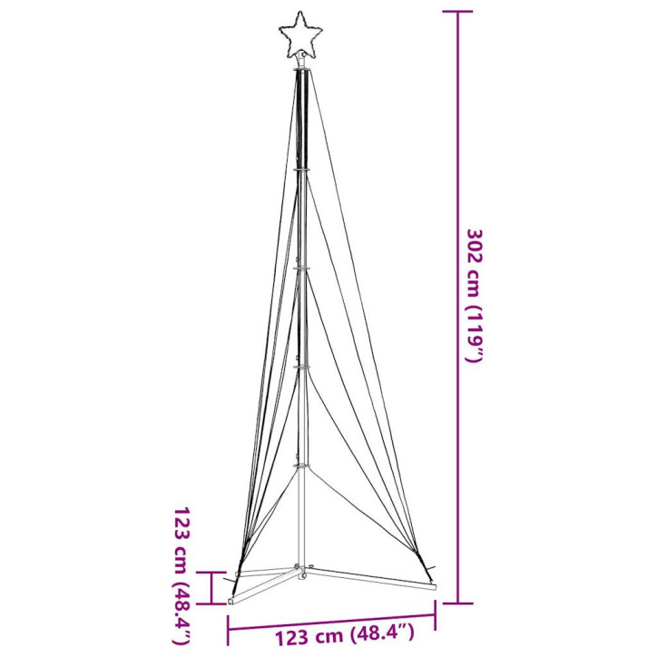 Šviečianti Kalėdų eglutė, 525 šaltos LED, 302cm