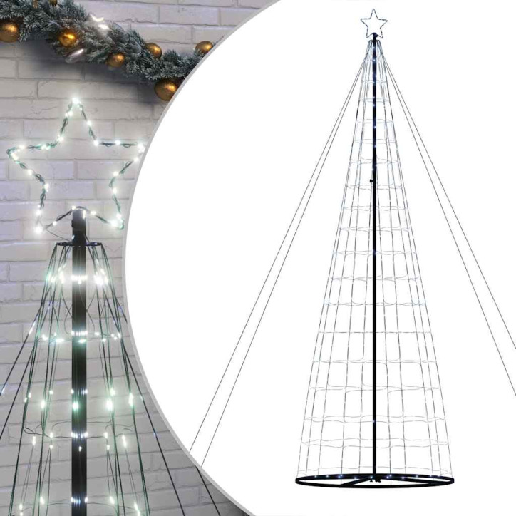 Šviečianti Kalėdų eglutė, 1534 šaltos LED, 503cm, kūgio formos