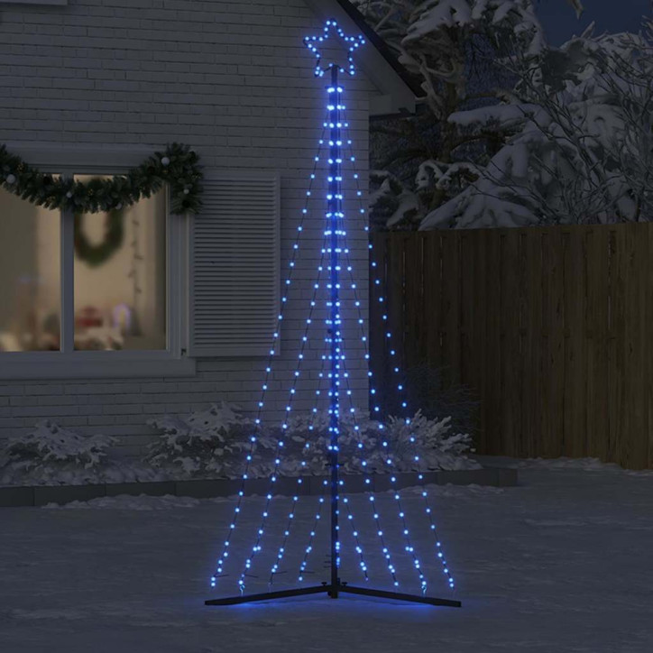 Šviečianti Kalėdų eglutė, 447 mėlynos LED, 249cm