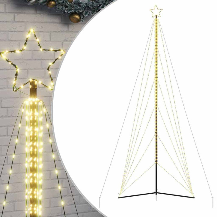 Šviečianti Kalėdų eglutė, 861 šiltos LED, 478cm