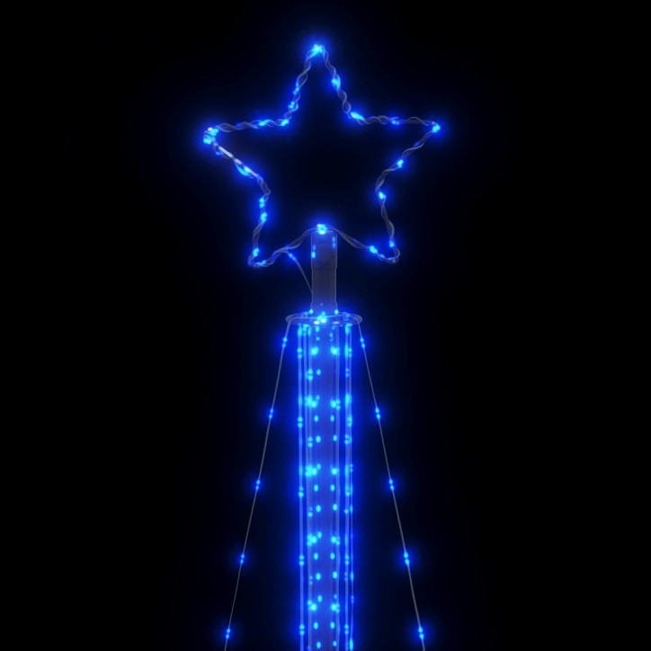 Šviečianti Kalėdų eglutė, 525 mėlynos LED, 302cm