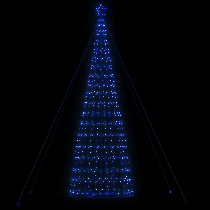 Šviečianti Kalėdų eglutė, 1534 mėlynos LED, 503cm, kūgio formos