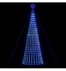 Šviečianti Kalėdų eglutė, 1028 mėlynos LED, 403cm, kūgio formos