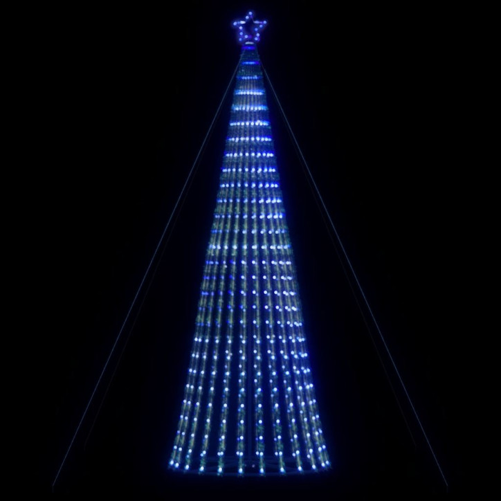 Šviečianti Kalėdų eglutė, 1028 mėlynos LED, 403cm, kūgio formos