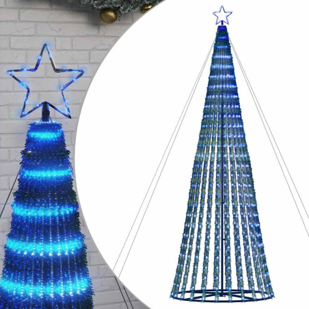 Šviečianti Kalėdų eglutė, 1028 mėlynos LED, 403cm, kūgio formos