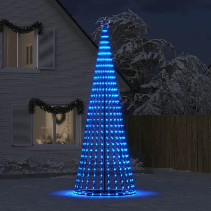 Šviečianti Kalėdų eglutė, 1028 mėlynos LED, 403cm, kūgio formos