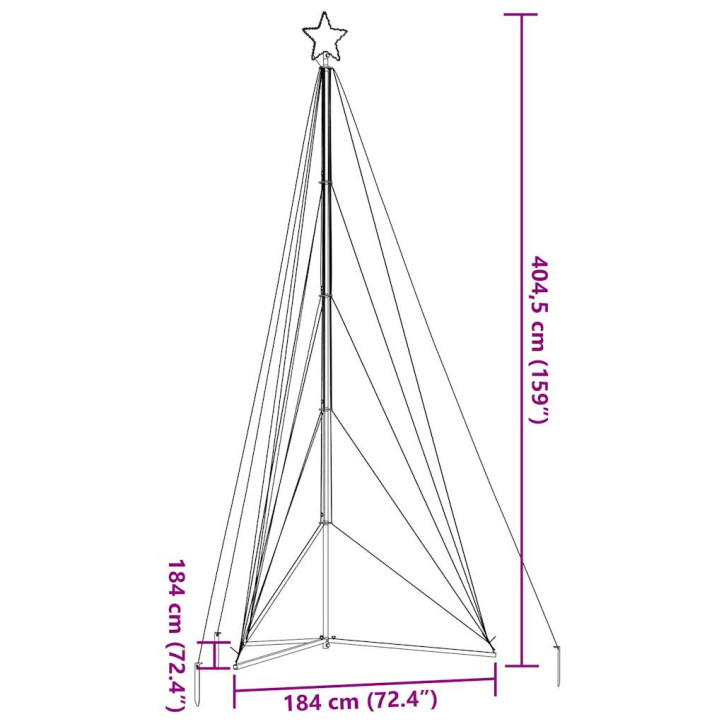 Šviečianti Kalėdų eglutė, 615 šaltos LED, 404,5cm