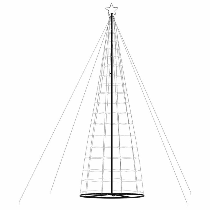 Šviečianti Kalėdų eglutė, 1534 šiltos LED, 503cm, kūgio formos