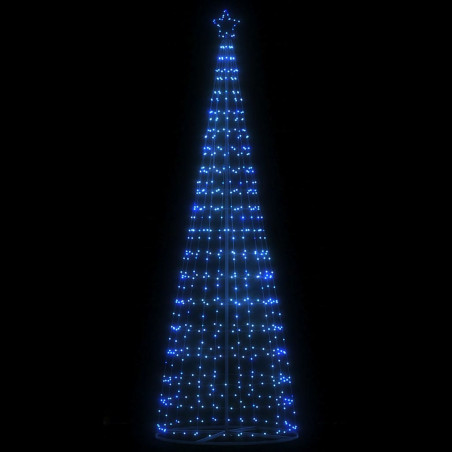 Šviečianti Kalėdų eglutė, 550 mėlynos LED, 304cm, kūgio formos