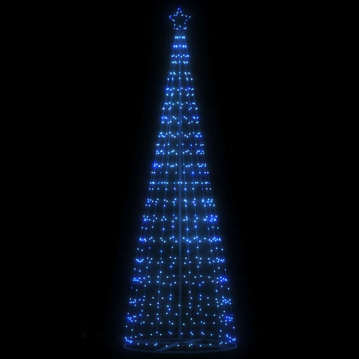 Šviečianti Kalėdų eglutė, 550 mėlynos LED, 304cm, kūgio formos