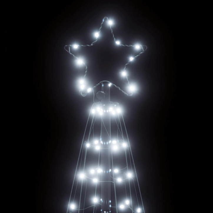 Šviečianti Kalėdų eglutė, 200 šaltos LED, 182cm, kūgio formos