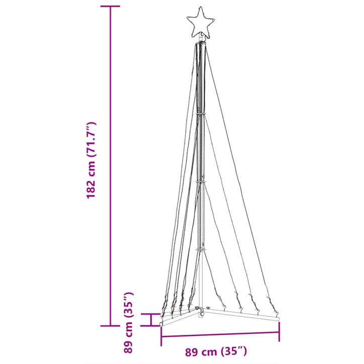 Šviečianti Kalėdų eglutė, 339 šaltos LED, 182cm