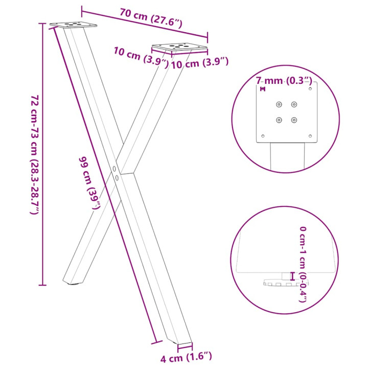 Valgomojo stalo kojelės, 2 vnt., juoda, 80x(72-73)cm, plienas