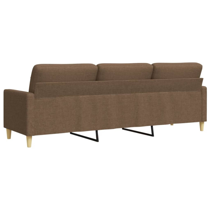 Trivietė sofa, rudos spalvos, 210cm, audinys