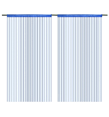 Virvelinės užuolaidos, 2vnt., 100x250cm, mėlynos spalvos