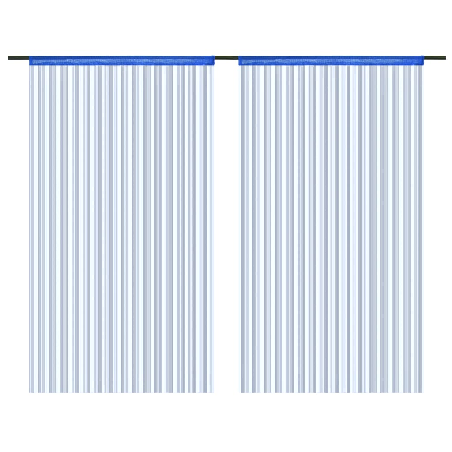 Virvelinės užuolaidos, 2vnt., 100x250cm, mėlynos spalvos