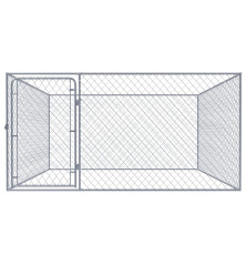 Lauko voljeras šunims, 2x2x1m, galvanizuotas plienas