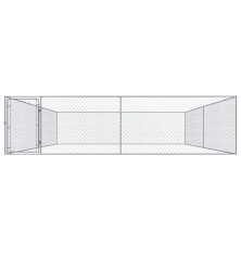 Lauko voljeras šunims, 4x4x1m, galvanizuotas plienas