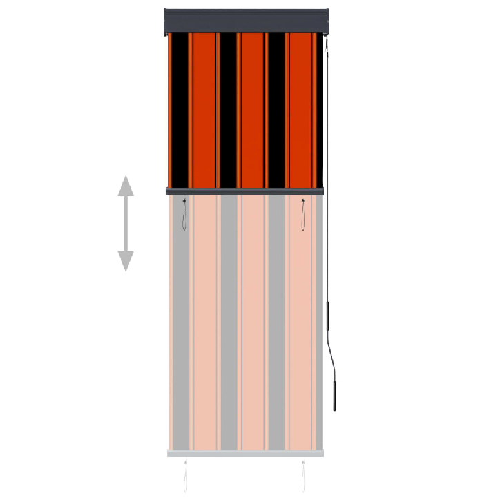 Lauko roletas, oranžinės ir rudos spalvų, 60x250cm