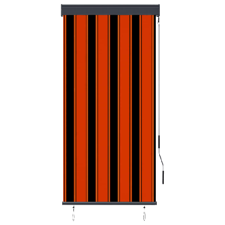 Lauko roletas, oranžinės ir rudos spalvų, 80x250cm