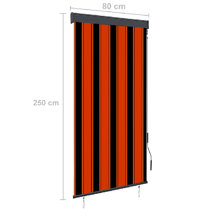 Lauko roletas, oranžinės ir rudos spalvų, 80x250cm