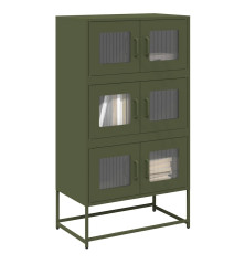 Highboard Olive Green 68x39x123 cm Plienas