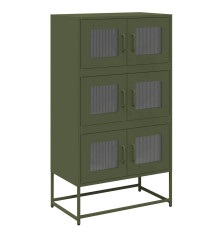 Highboard Olive Green 68x39x123 cm Plienas