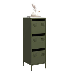 Highboard Olive Green 39x35x103,5 cm Plienas