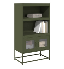 Highboard Olive Green 68x39x123 cm Plienas