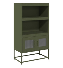 Highboard Olive Green 68x39x123 cm Plienas