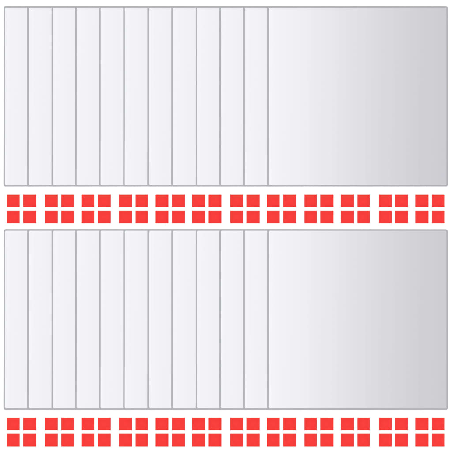 Veidrodinės plytelės, 24vnt., kvadrato forma, stiklas