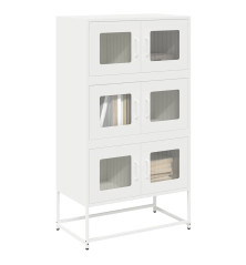 Highboard White 68x39x123 cm Plienas